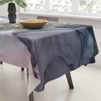 Blush, Payne's Gray and Gold Metallic Abstract Tablecloth Gallery Image 3