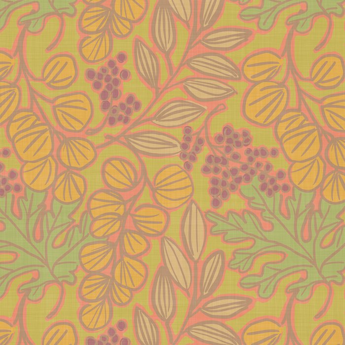 Autumn Leaves and Berries in Golds Coffee Mug Gallery Image 2