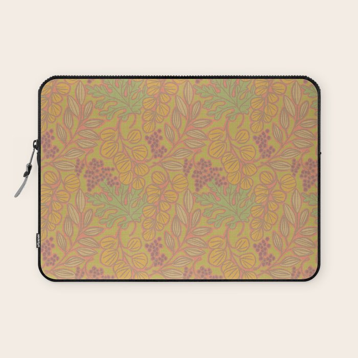 Autumn Leaves and Berries in Golds Laptop Sleeve Gallery Image 1