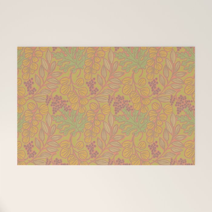 Autumn Leaves and Berries in Golds Welcome Mat Gallery Image 1