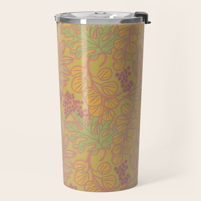 Autumn Leaves and Berries in Golds Travel Mug Gallery Image 2