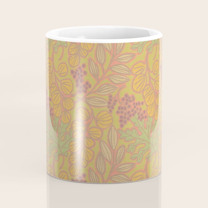 Autumn Leaves and Berries in Golds Coffee Mug Gallery Image 4