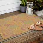 Autumn Leaves and Berries in Golds Outdoor Rug Gallery Image 2