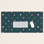 Geometric christmas decoration pattern Desk Mat Gallery Image 1