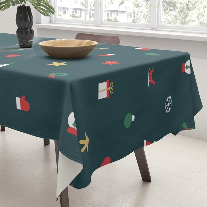 Geometric christmas decoration pattern Tablecloth Gallery Image 3