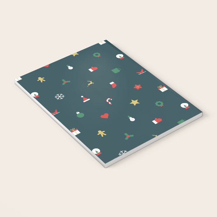 Geometric christmas decoration pattern Notebook Gallery Image 3