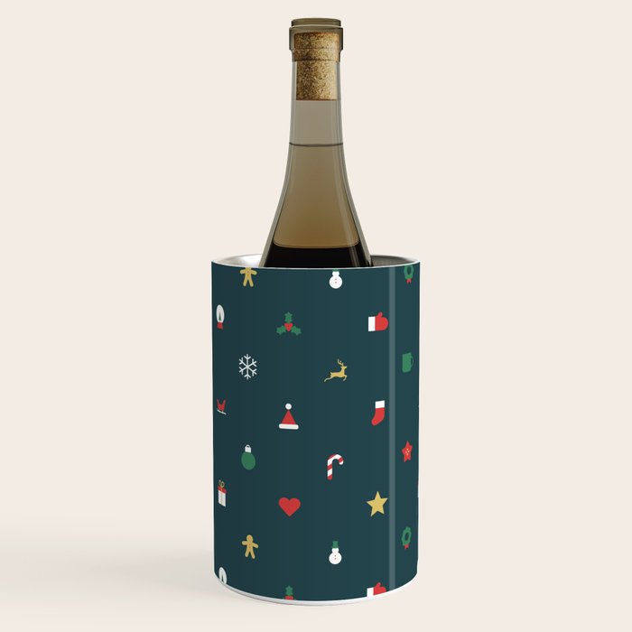 Geometric christmas decoration pattern Wine Chiller Gallery Image 2
