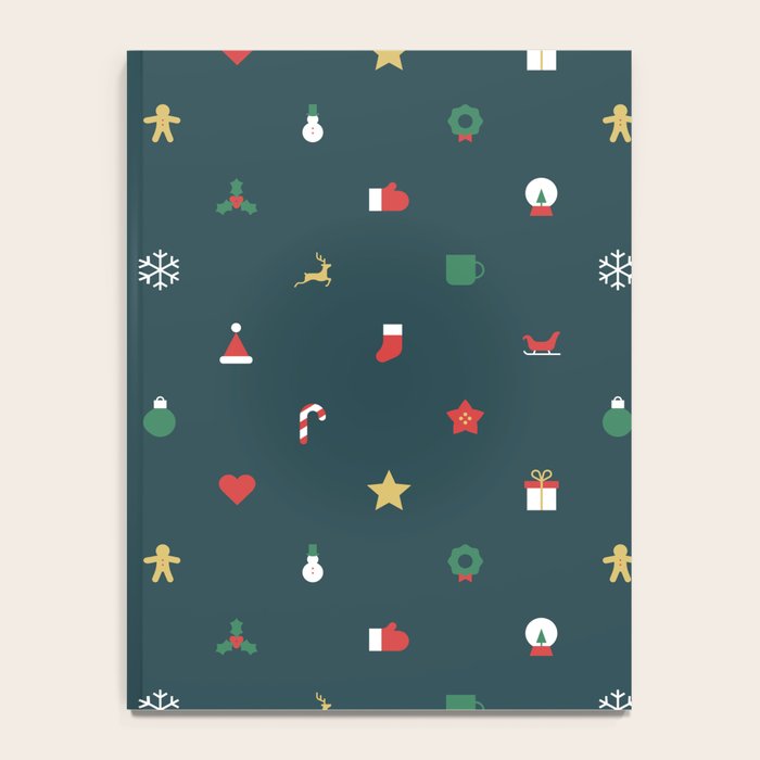 Geometric christmas decoration pattern Notebook Gallery Image 4