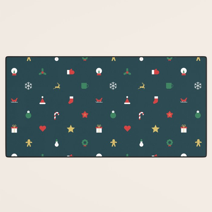 Geometric christmas decoration pattern Desk Mat Gallery Image 3
