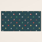 Geometric christmas decoration pattern Desk Mat Gallery Image 3
