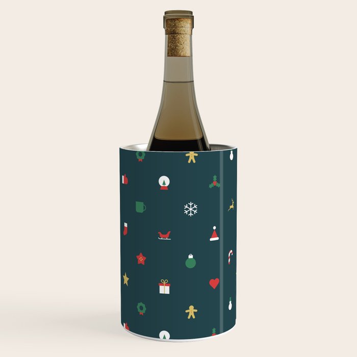 Geometric christmas decoration pattern Wine Chiller Gallery Image 1