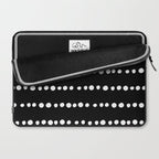 Spotted, Abstract, Black and White, Boho Print Laptop Sleeve Gallery Image 2