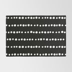 Spotted, Abstract, Black and White, Boho Print Rug Gallery Image 2