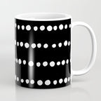 Spotted, Abstract, Black and White, Boho Print Coffee Mug Gallery Image 1