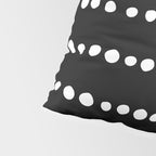 Spotted, Abstract, Black and White, Boho Print Pillow Sham Gallery Image 4