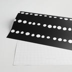 Spotted, Abstract, Black and White, Boho Print Wrapping Paper Gallery Image 2