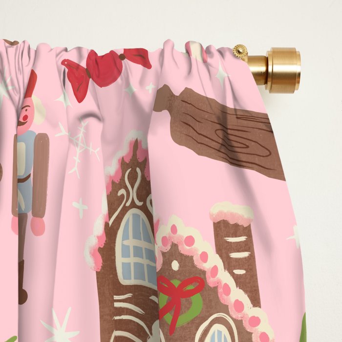 Retro Christmas Baking Wonderland Window Curtain Gallery Image 2