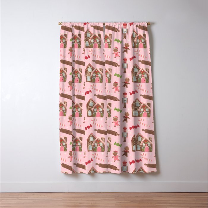 Retro Christmas Baking Wonderland Window Curtain Gallery Image 3