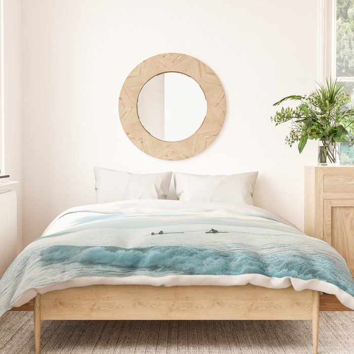 Once your board hits the water  | Surf travel photography print Duvet Cover Gallery Image 3