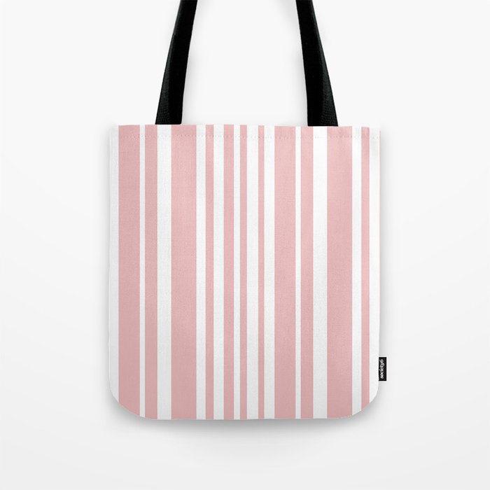 Classic Stripes XXIX - Blush Pink Tote Bag Gallery Image 1