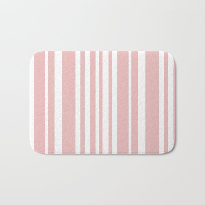 Classic Stripes XXIX - Blush Pink Bath Mat Gallery Image 1