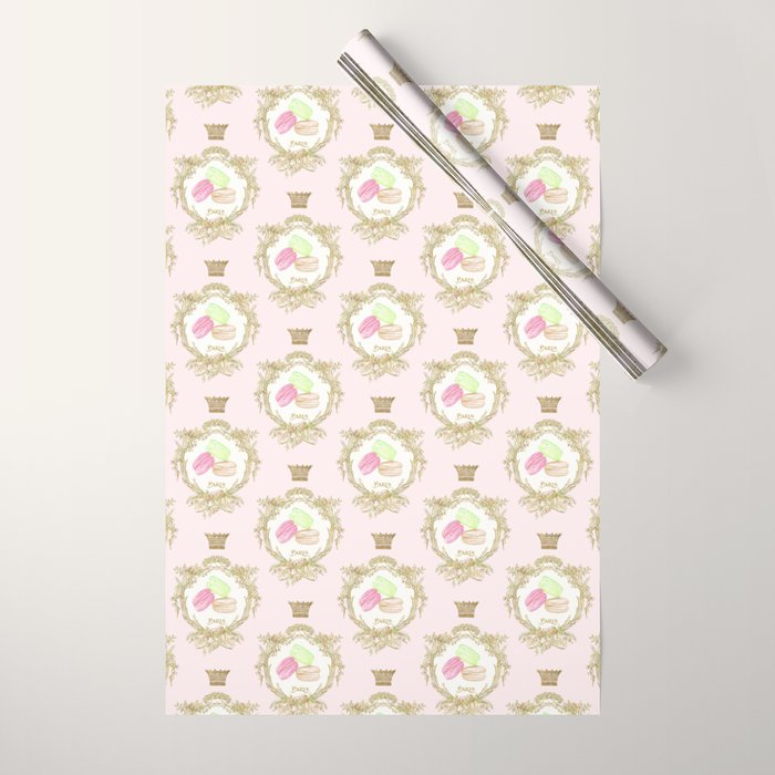 French Patisserie Macarons Wrapping Paper Gallery Image 1