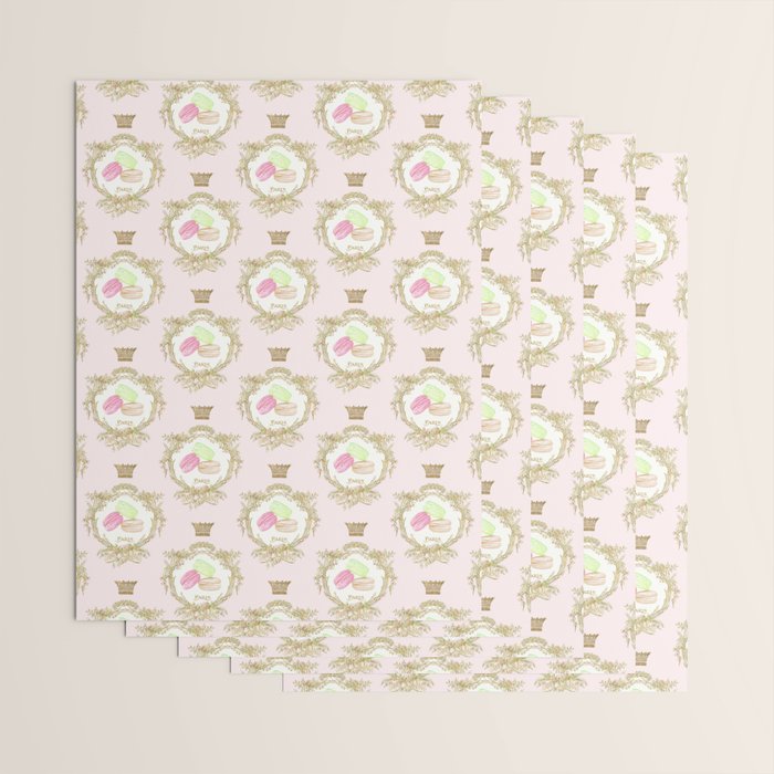 French Patisserie Macarons Wrapping Paper Gallery Image 3
