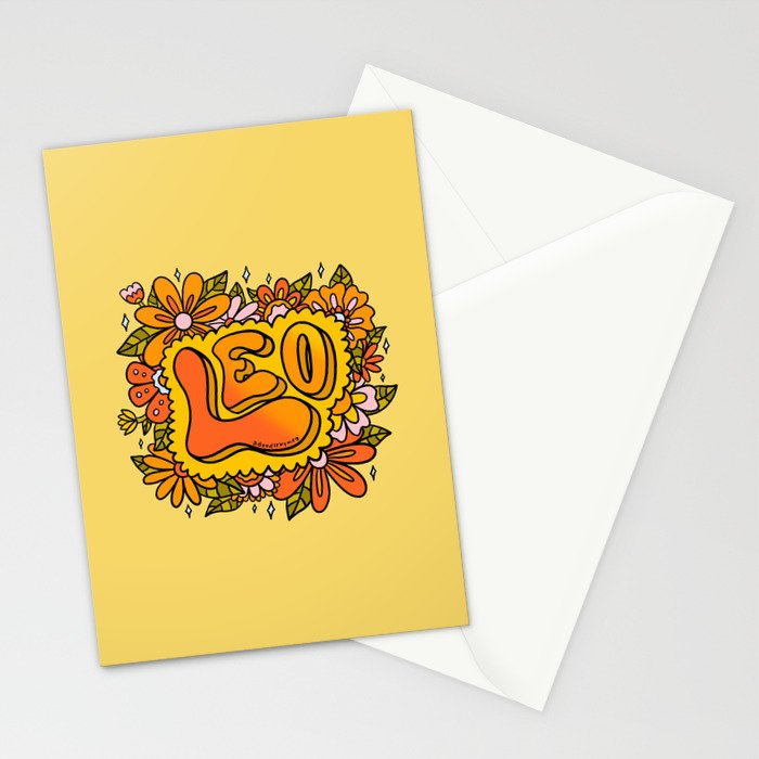 Leo Flowers Stationery Card Gallery Image 2