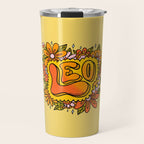 Leo Flowers Travel Mug Gallery Image 1