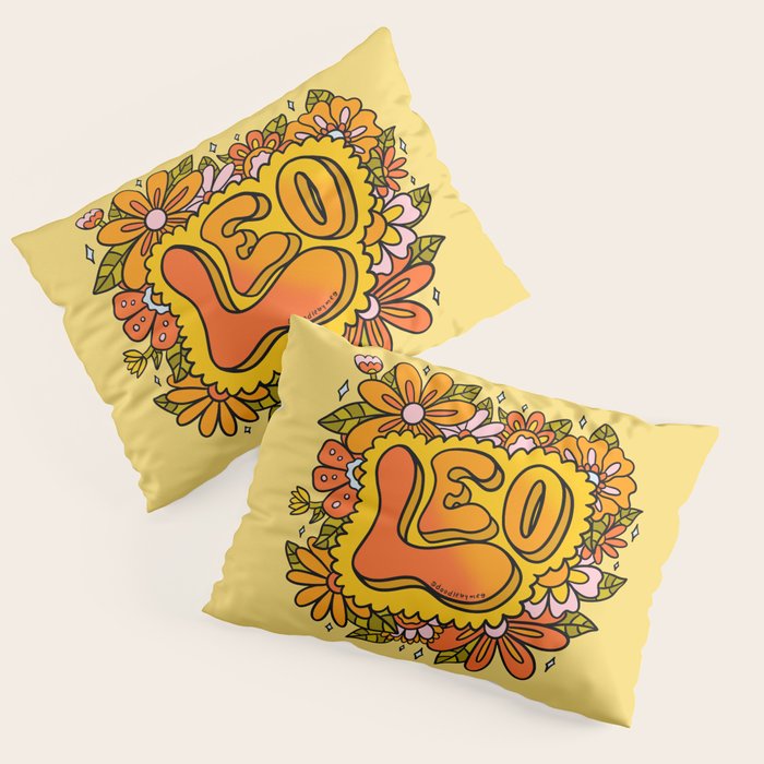 Leo Flowers Pillow Sham Gallery Image 1