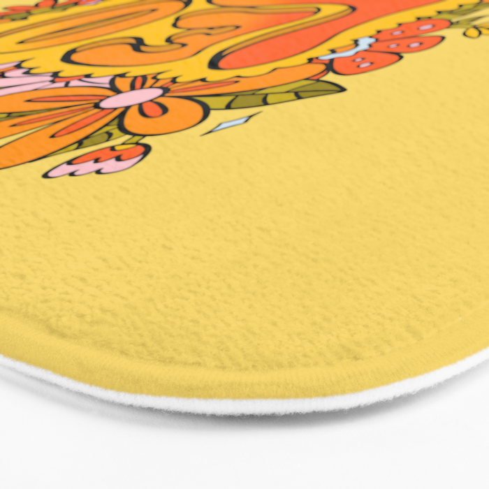 Leo Flowers Bath Mat Gallery Image 3
