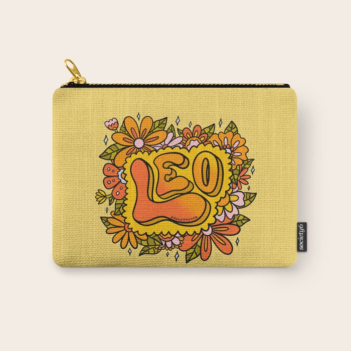 Leo Flowers Carry All Pouch Gallery Image 1