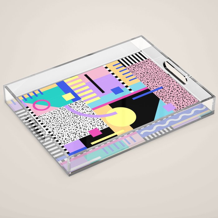 Memphis pattern 119 - 80s / 90s Retro Acrylic Tray Gallery Image 1