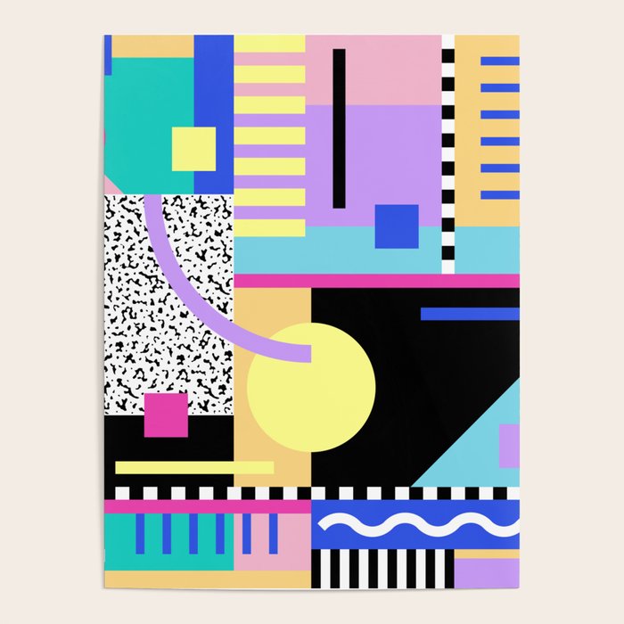 Memphis pattern 119 - 80s / 90s Retro Poster Gallery Image 4