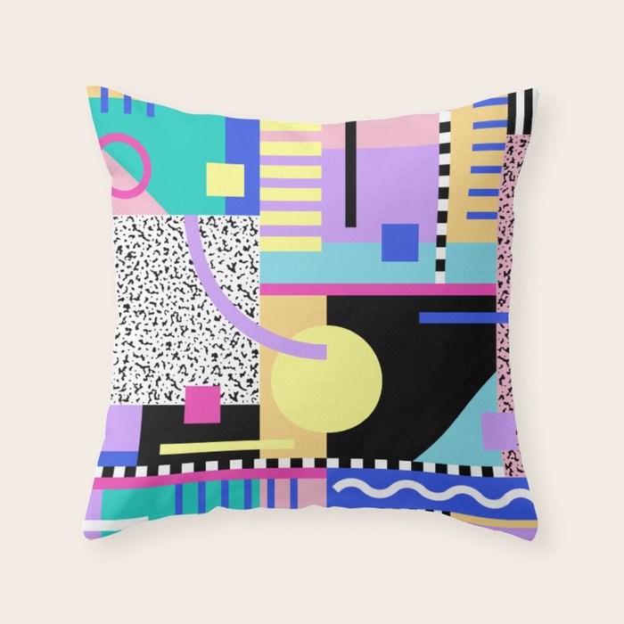 Memphis pattern 119 - 80s / 90s Retro Throw Pillow Gallery Image 6