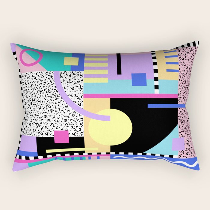 Memphis pattern 119 - 80s / 90s Retro Rectangular Pillow Gallery Image 2