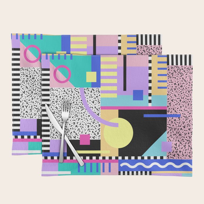 Memphis pattern 119 - 80s / 90s Retro Placemat Gallery Image 1
