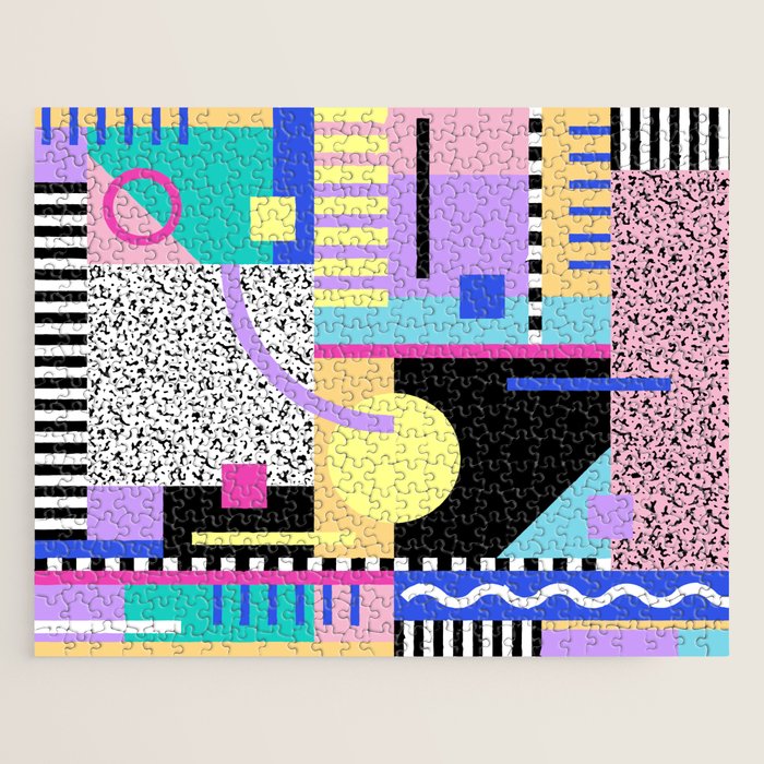 Memphis pattern 119 - 80s / 90s Retro Jigsaw Puzzle Gallery Image 1
