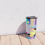 Memphis pattern 119 - 80s / 90s Retro Travel Mug Gallery Image 4