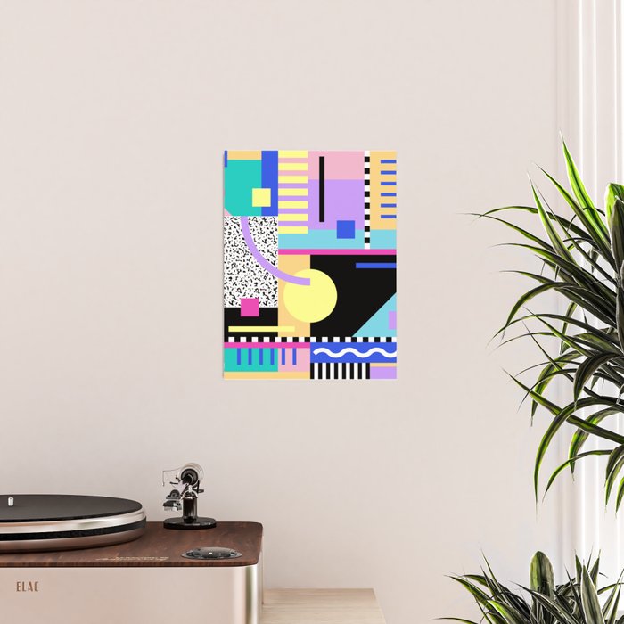 Memphis pattern 119 - 80s / 90s Retro Poster Gallery Image 2