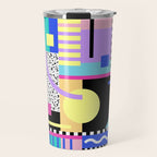 Memphis pattern 119 - 80s / 90s Retro Travel Mug Gallery Image 1