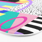 Memphis pattern 119 - 80s / 90s Retro Bath Mat Gallery Image 3