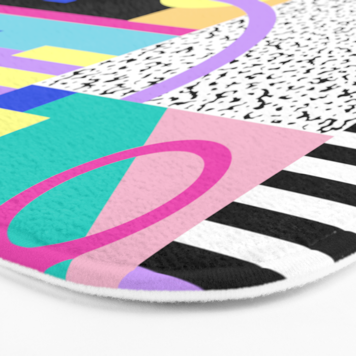 Memphis pattern 119 - 80s / 90s Retro Bath Mat Gallery Image 3