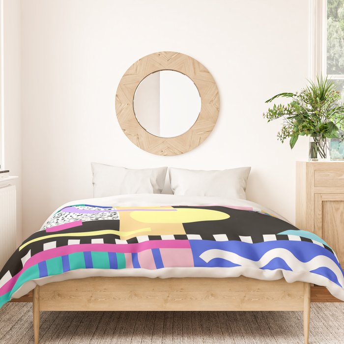 Memphis pattern 119 - 80s / 90s Retro Duvet Cover Gallery Image 3