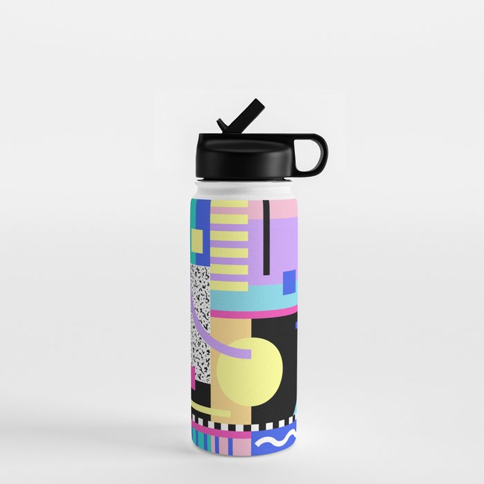 Memphis pattern 119 - 80s / 90s Retro Water Bottle Gallery Image 1