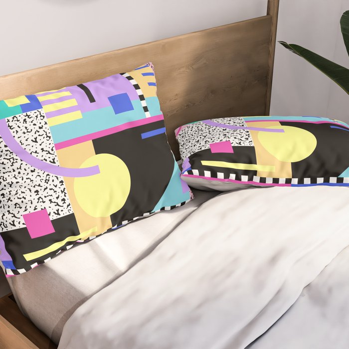 Memphis pattern 119 - 80s / 90s Retro Pillow Sham Gallery Image 2