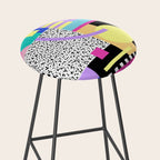 Memphis pattern 119 - 80s / 90s Retro Stool Gallery Image 2