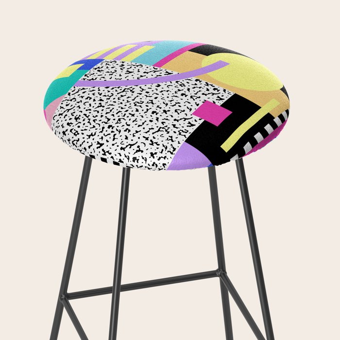 Memphis pattern 119 - 80s / 90s Retro Stool Gallery Image 2