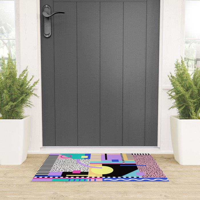 Memphis pattern 119 - 80s / 90s Retro Welcome Mat Gallery Image 3