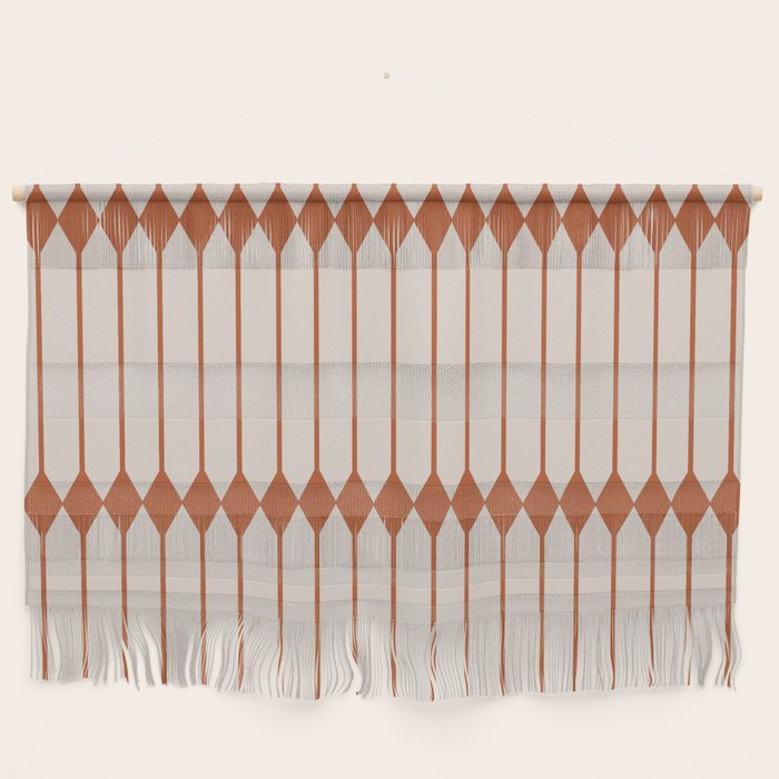 Minimal Geometric Pattern - Coral Wall Hanging Gallery Image 1